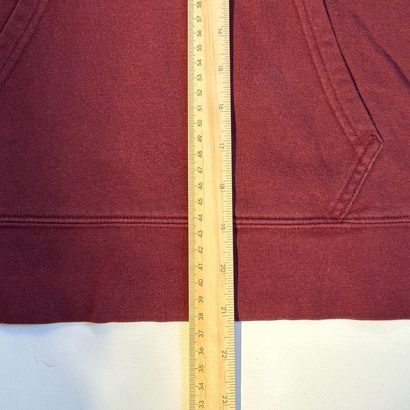 The North Face Box Logo Hoodie Womens Small Burgundy Pullover Sweatshirt - Picture 5 of 6